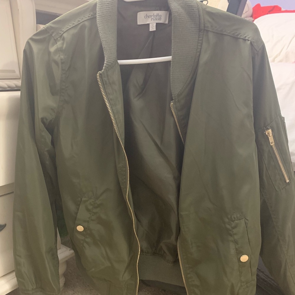 Green bomber jacket
